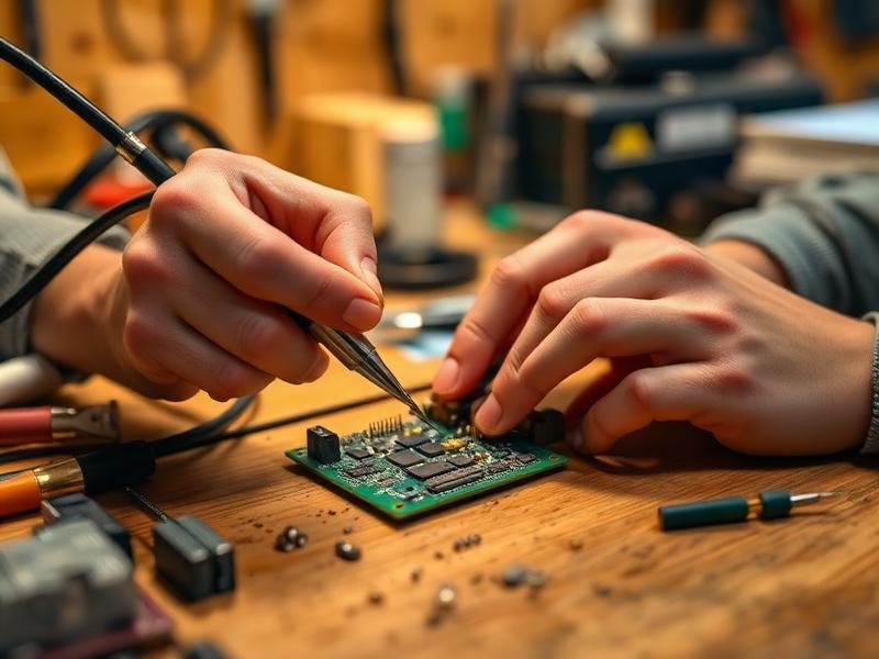 Soldering a circuit board